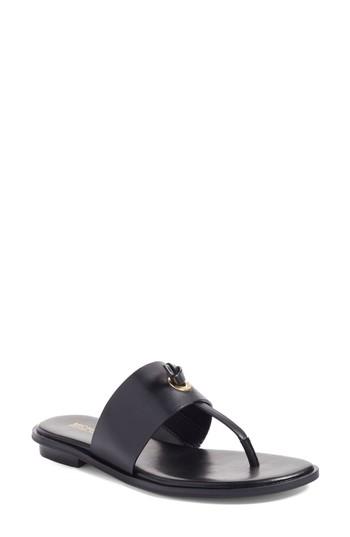 Women's Michael Michael Kors Cindy Thong Sandal .5 M - Black
