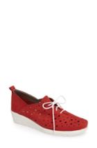 Women's The Flexx 'run Crazy Two' Perforated Wedge Sneaker M - Red