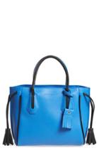 Longchamp 'small Penelope Fantasie' Leather Tote - Blue