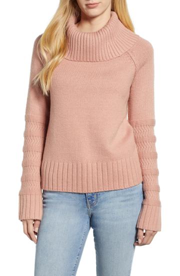 Women's Caslon Turtleneck Sweater - Coral