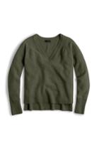 Women's J.crew Supersoft Yarn V-neck Sweater, Size - Green