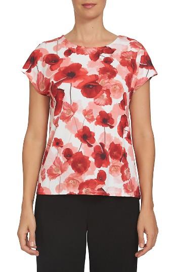 Women's Cece Floating Poppies Tee