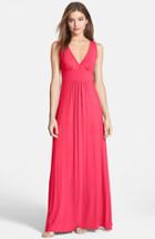 Women's Loveappella V-neck Jersey Maxi Dress - Pink