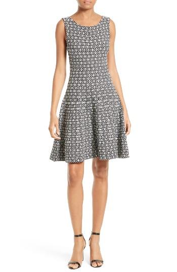 Women's Milly Geo Jacquard Fit & Flare Dress