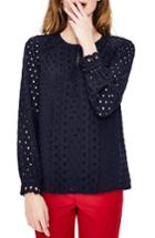 Women's Boden Eyelet Top - Blue