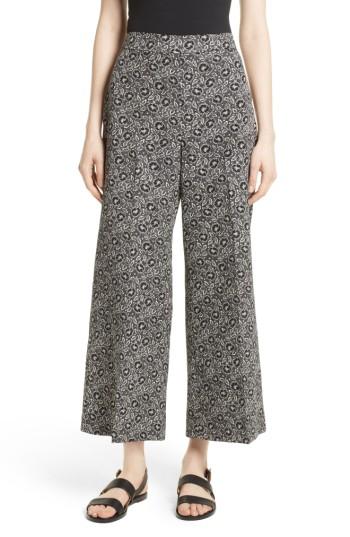 Women's Rebecca Taylor Sweet Briar Wide Leg Pants - Black