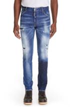 Men's Dsquared2 Cool Guy Paint Splatter Skinny Jeans Eu - Blue