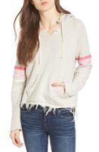 Women's Mother The Square Raw Hem Hoodie - Grey
