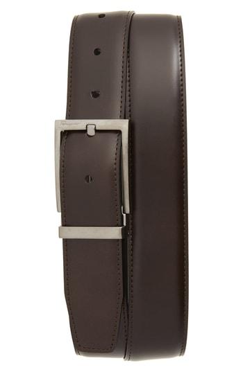 Men's Salvatore Ferragamo Reversible Leather Belt - Africa/ Nero
