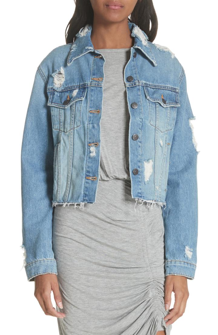 Women's Gucci Metallic Perforated Leather Bomber Jacket