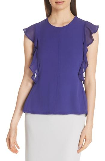 Women's Boss Esvea Ruffled Shell - Purple