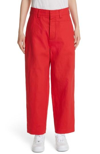Women's Sofie D'hoore Straight Leg Pants Us / 36 Fr - Red