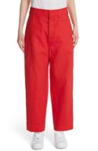 Women's Sofie D'hoore Straight Leg Pants Us / 36 Fr - Red