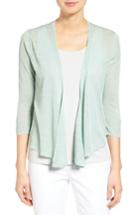 Petite Women's Nic+zoe '4-way' Convertible Three Quarter Sleeve Cardigan, Size P - Green