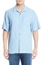 Men's Tommy Bahama 'catalina Twill' Original Fit Silk Camp Shirt - Blue
