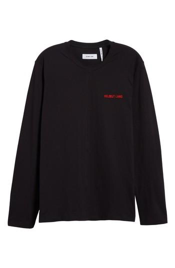 Men's Helmut Lang Cut Neck Long Sleeve T-shirt