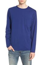 Men's Saturdays Nyc James Pima Long Sleeve Pocket T-shirt - Blue