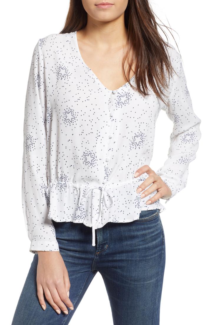 Women's Rails Beaux Ruffle Waist Blouse