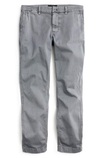 Women's J.crew High Rise Slim Boy Chino Pants - Grey