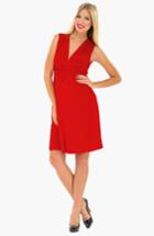 Women's Olian Sleeveless Maternity Dress - Red