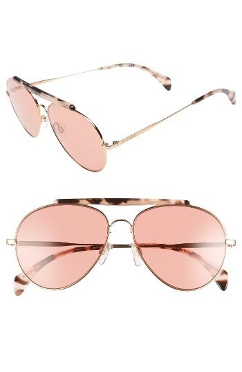 Women's Tommy Hilfiger 58mm Aviator Sunglasses - Gold/ Copper