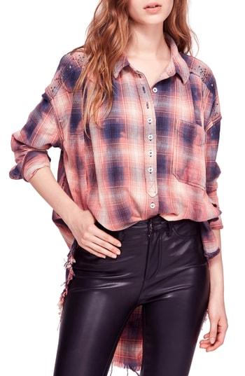 Women's Free People Take On Me High/low Blouse - Red