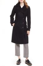 Women's Kenneth Cole New York Wool Blend Military Coat - Black