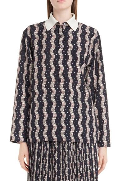 Women's Loewe Zigzag Print Blouse