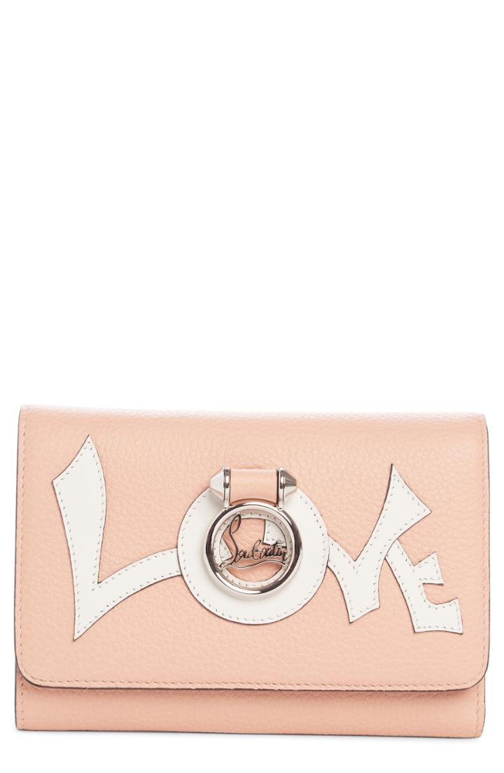 Women's Christian Louboutin Rubylou Love Calfskin Leather Wallet -
