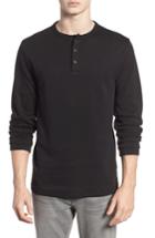 Men's Frame Denim Long Sleeve Henley - Black