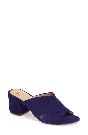 Women's Marc Fisher D Rinna Crisscross Slide, Size 6 M - Blue