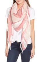 Women's Caslon Stripe Scarf, Size - Coral