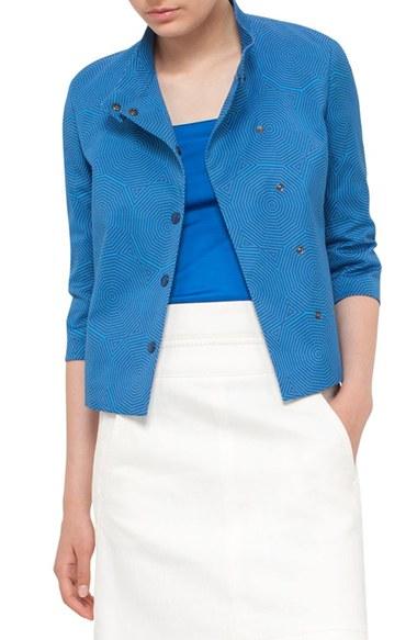 Women's Akris Punto Sunshade Print Stretch Cotton Jacket