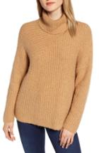 Women's Chelsea28 Cozy Chunky Turtleneck Sweater, Size - Brown