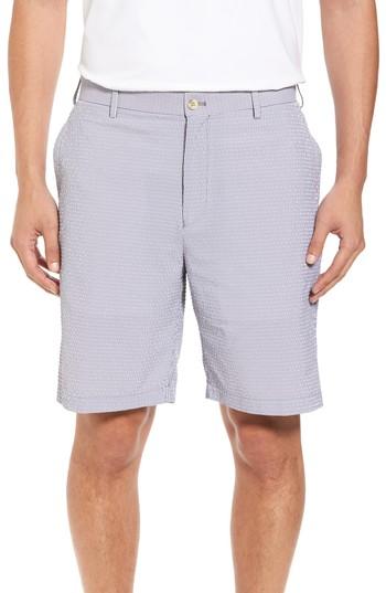Men's Peter Millar Apex Pinstripe Seersucker Shorts - Blue
