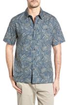 Men's Quiksilver Waterman Collection Big Cruiser Camp Shirt - Green