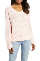 Women's Caslon Tuck Stitch V-neck Sweater - Pink