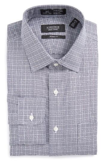 Men's Nordstrom Men's Shop Smartcare(tm) Classic Fit Plaid Dress Shirt .5 32 - Purple