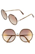 Women's D'blanc Sonic Bloom 58mm Sunglasses - Octagon Tortoise