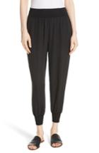 Women's Theory Silk Jogger Pants, Size - Black