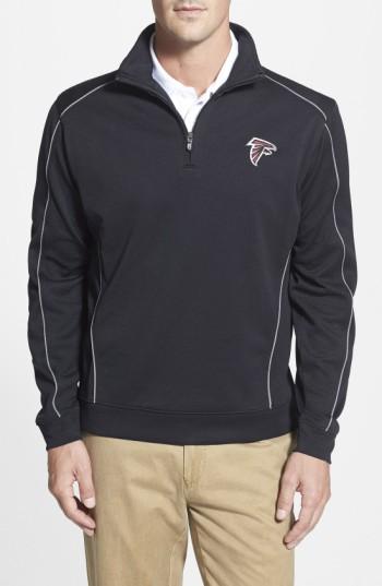 Men's Cutter & Buck Atlanta Falcons - Edge Drytec Moisture Wicking Half Zip Pullover