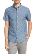 Men's Bonobos Slim Fit Dot Print Chambray Sport Shirt R - Blue
