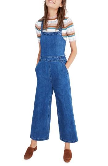 Women's Madewell Denim Jumpsuit, Size - Blue
