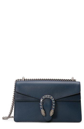 Gucci Small Dionysus Leather Shoulder Bag - Blue