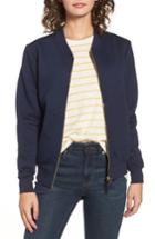 Women's Joules Millie Bomber Sweatshirt Jacket - Blue