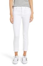 Women's Mother The Looker Frayed Crop Jeans - White
