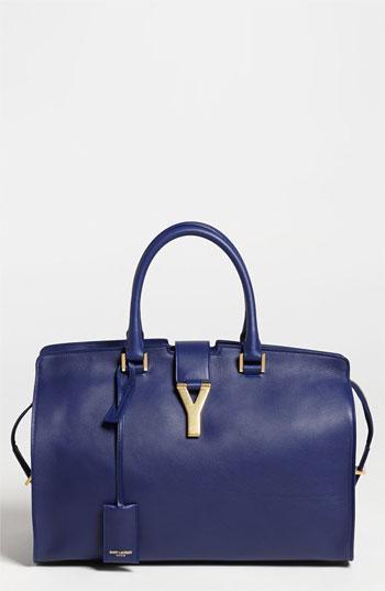 Saint Laurent 'ligne Y' Leather Satchel, Medium