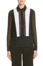 Women's Yigal Azrouel Silk Tuxedo Blouse