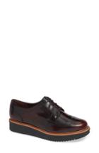 Women's Clarks Teadale Maira Wingtip Derby M - Burgundy