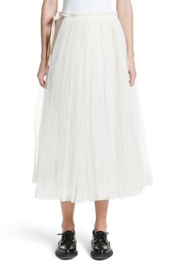 Women's Molly Goddard August Tulle Wrap Apron Skirt Us / 14 Uk - Ivory